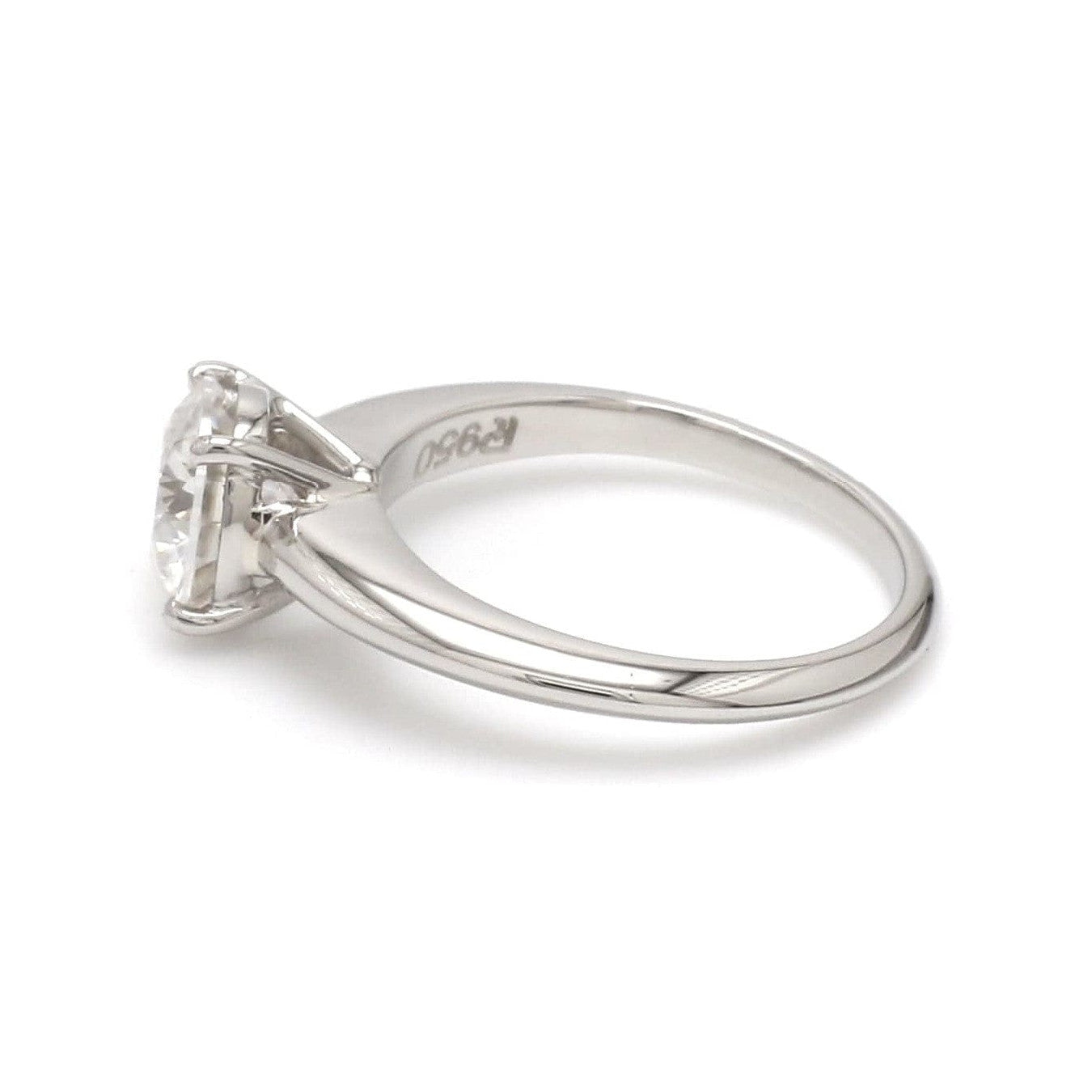 Platinum Ring with Moissanite JL PT 1270
