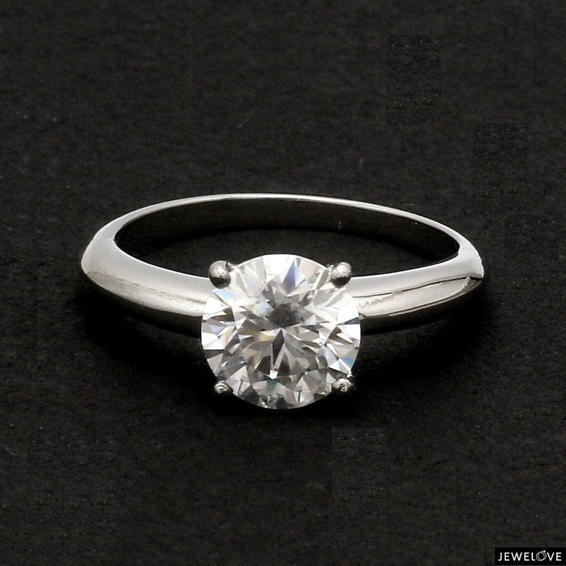 Platinum Ring with Moissanite JL PT 1270