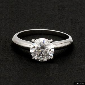 Platinum Ring with Moissanite JL PT 1270