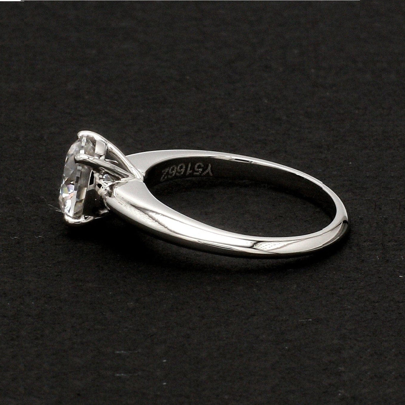 Platinum Ring with Moissanite JL PT 1270
