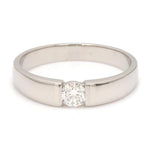 Load image into Gallery viewer, Customised Platinum Solitaire Band with 0.30 cts. Solitaire for Men JL PT 1148
