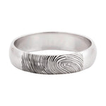 Load image into Gallery viewer, Customized Fingerprint Engraved Platinum Rings for Couples JL PT 270
