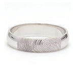 Load image into Gallery viewer, Customized Fingerprint Engraved Platinum Rings for Couples JL PT 270
