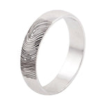 Load image into Gallery viewer, Customized Fingerprint Engraved Platinum Rings for Couples JL PT 270
