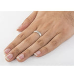 Load image into Gallery viewer, Customized Fingerprint Engraved Platinum Rings for Couples JL PT 270
