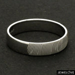 Load image into Gallery viewer, Customized Fingerprint Engraved Platinum Rings for Couples JL PT 270
