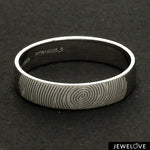 Load image into Gallery viewer, Customized Fingerprint Engraved Platinum Rings for Couples JL PT 270
