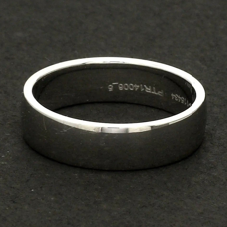 Customized Fingerprint Engraved Platinum Rings for Couples JL PT 270