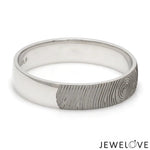 Load image into Gallery viewer, Customized Fingerprint Engraved Platinum Rings for Couples JL PT 270
