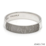 Load image into Gallery viewer, Customized Fingerprint Engraved Platinum Rings for Couples JL PT 270
