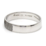 Load image into Gallery viewer, Customized Fingerprint Engraved Platinum Rings for Couples JL PT 270
