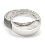 Load image into Gallery viewer, Customized Fingerprint Engraved Platinum Rings for Couples JL PT 270
