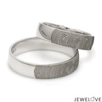 Load image into Gallery viewer, Customized Fingerprint Engraved Platinum Rings for Couples JL PT 270
