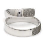 Load image into Gallery viewer, Customized Fingerprint Engraved Platinum Rings for Couples JL PT 270
