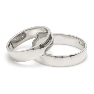 Customized Fingerprint Engraved Platinum Rings for Couples JL PT 270