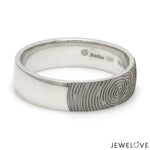 Load image into Gallery viewer, Customized Fingerprint Engraved Platinum Rings for Couples JL PT 270
