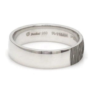 Customized Fingerprint Engraved Platinum Rings for Couples JL PT 270