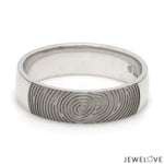 Load image into Gallery viewer, Customized Fingerprint Engraved Platinum Rings for Couples JL PT 270
