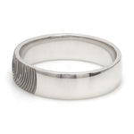 Load image into Gallery viewer, Customized Fingerprint Engraved Platinum Rings for Couples JL PT 270

