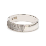 Load image into Gallery viewer, Customized Fingerprint Engraved Platinum Rings with Diamonds for Couples
