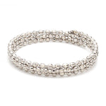 Load image into Gallery viewer, Dazzling Shiny 3-row Japanese Platinum Bracelet for Women with Diamond Cut Balls JL PTB 721
