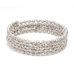 Load image into Gallery viewer, Dazzling Shiny 5-line Japanese Platinum Bracelet for Women with Diamond Cut Balls JL PTB 720
