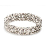 Load image into Gallery viewer, Dazzling Shiny 5-line Japanese Platinum Bracelet for Women with Diamond Cut Balls JL PTB 720
