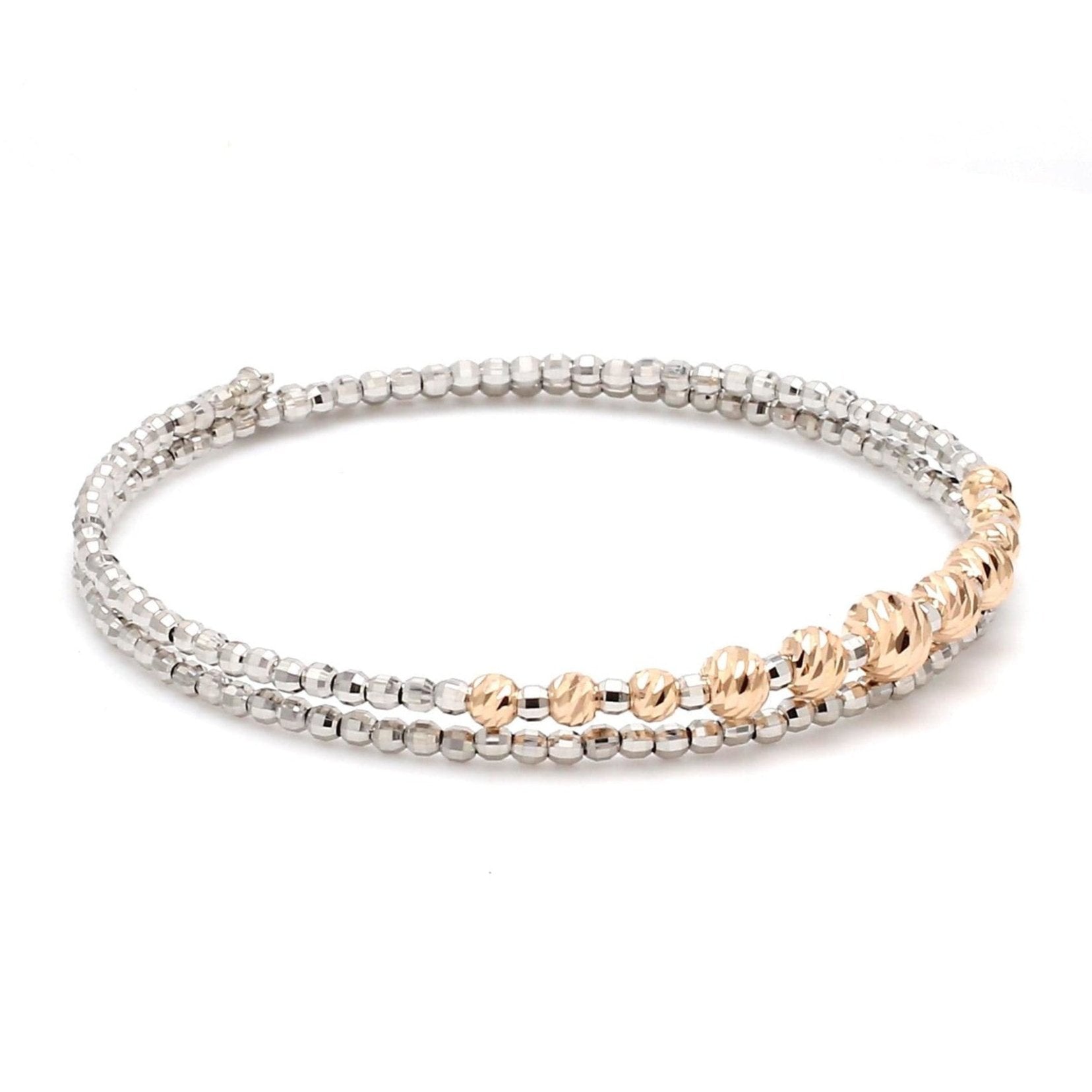 Dazzling Shiny Flexible Japanese Platinum & Rose Gold Bracelet for Women JL PTB 719