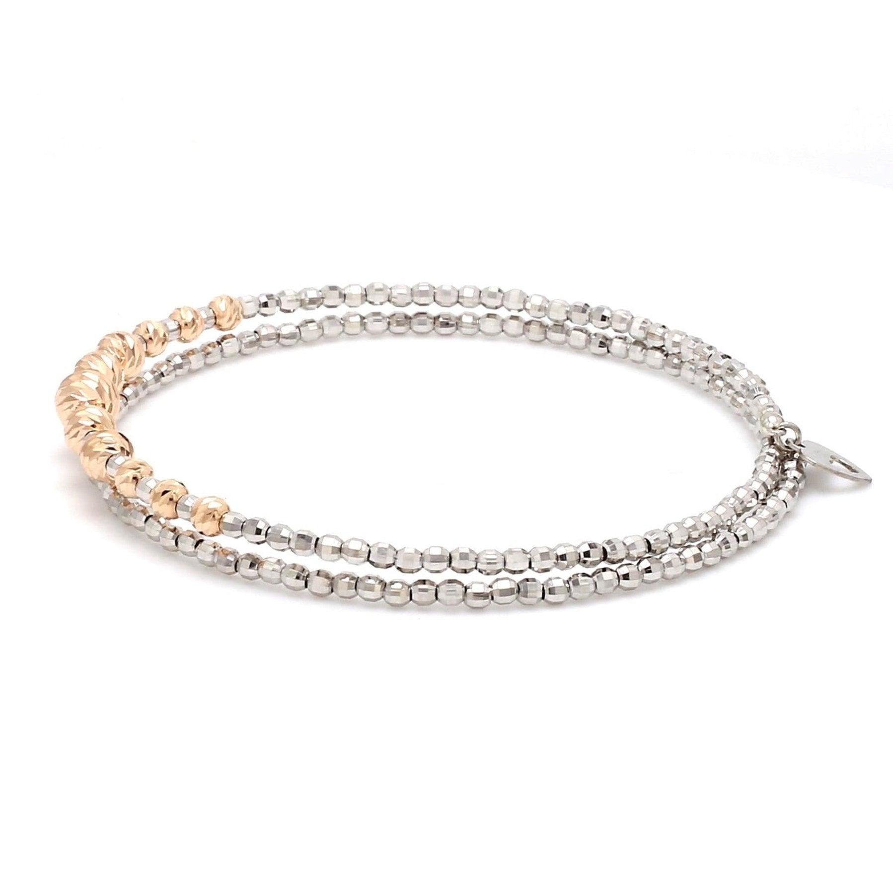 Dazzling Shiny Flexible Japanese Platinum & Rose Gold Bracelet for Women JL PTB 719