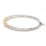 Load image into Gallery viewer, Dazzling Shiny Flexible Japanese Platinum &amp; Rose Gold Bracelet for Women JL PTB 719
