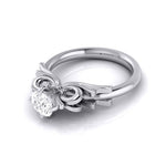 Load image into Gallery viewer, 70-Pointer Solitaire Designer Bow Platinum Ring JL PT G 108-B   Jewelove.US
