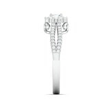 Load image into Gallery viewer, 70-Pointer Lab Grown Solitaire Platinum Halo Ring with Split Shank JL PT LG G 976-A
