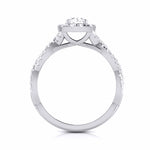 Load image into Gallery viewer, 1-Carat Solitaire Halo Diamond Twisted Shank Engagement Ring for Women JL PT G 101-C   Jewelove.US
