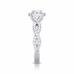 Load image into Gallery viewer, 1-Carat Solitaire Halo Diamond Twisted Shank Engagement Ring for Women JL PT G 101-C   Jewelove.US
