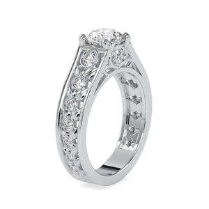 1-Carat Solitaire Diamond Shank Engagement Ring JL PT 0049-C