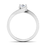 Load image into Gallery viewer, 50-Pointer Lab Grown Solitaire Curvy Platinum Engagement Ring for Women JL PT LG G 480
