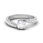 Load image into Gallery viewer, 1.50-Carat Lab Grown Solitaire Curvy Platinum Engagement Ring for Women JL PT LG 480-A
