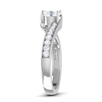 Load image into Gallery viewer, Designer Curvy Platinum Solitaire Engagement Ring for Women JL PT 480
