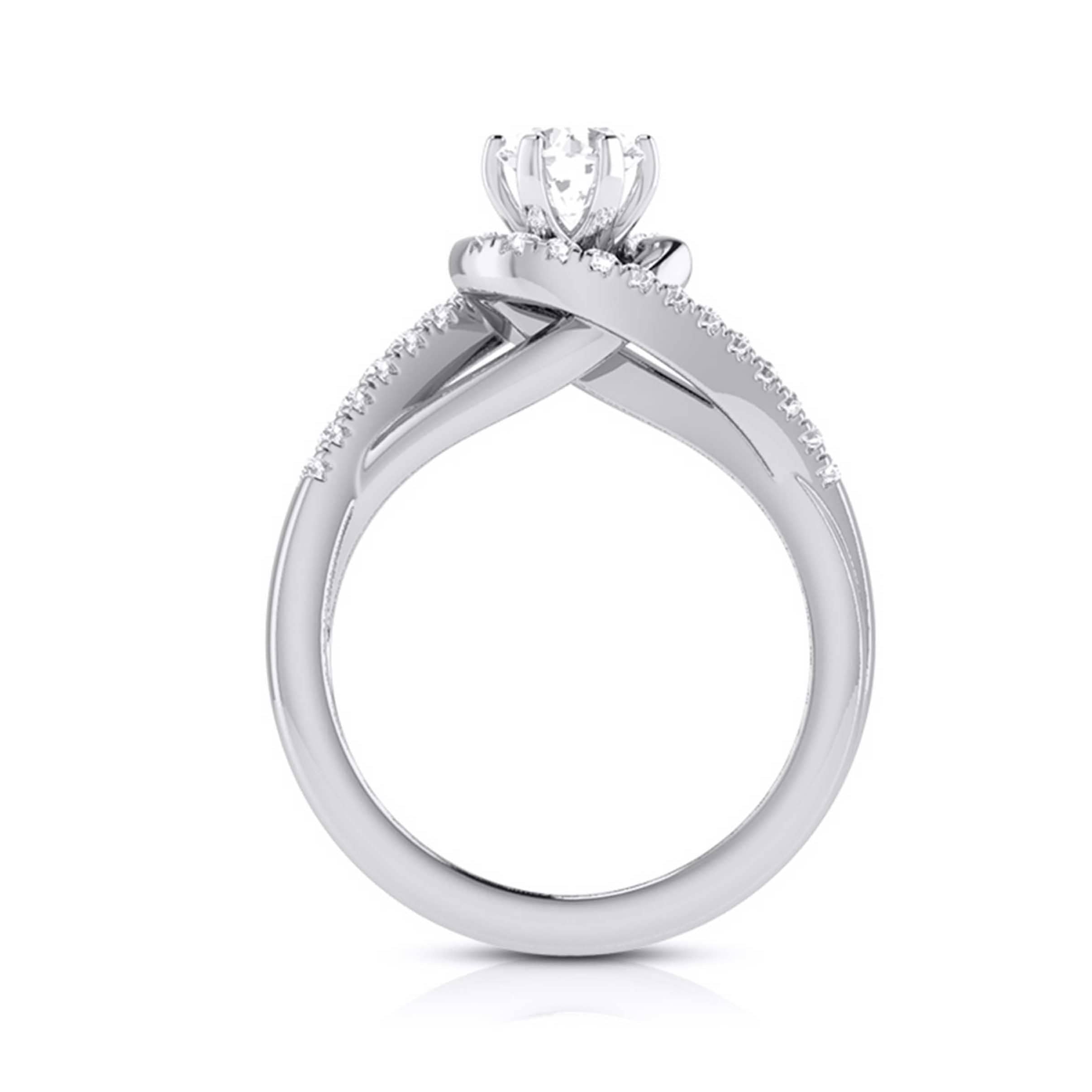 Curvy Platinum 70-Pointer Solitaire Engagement Ring for Women JL PT G 110-B   Jewelove.US
