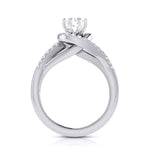 Load image into Gallery viewer, Curvy Platinum 1-Carat Solitaire Engagement Ring for Women JL PT G 110-C
