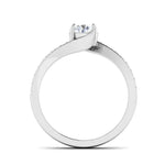 Load image into Gallery viewer, 1-Carat Lab Grown Solitaire Curvy Platinum Engagement Ring for Women JL PT LG 480
