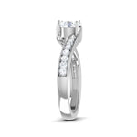 Load image into Gallery viewer, 1-Carat Lab Grown Solitaire Curvy Platinum Engagement Ring for Women JL PT LG 480
