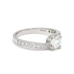 Load image into Gallery viewer, 1-Carat Lab Grown Solitaire Curvy Platinum Engagement Ring for Women JL PT LG 480
