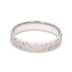 Load image into Gallery viewer, Designer Shiny Hammer-like Texture Platinum Love Bands JL PT 1024
