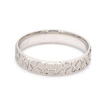 Load image into Gallery viewer, Designer Shiny Hammer-like Texture Platinum Love Bands JL PT 1024
