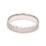 Load image into Gallery viewer, Designer Shiny Hammer-like Texture Platinum Love Bands JL PT 1024
