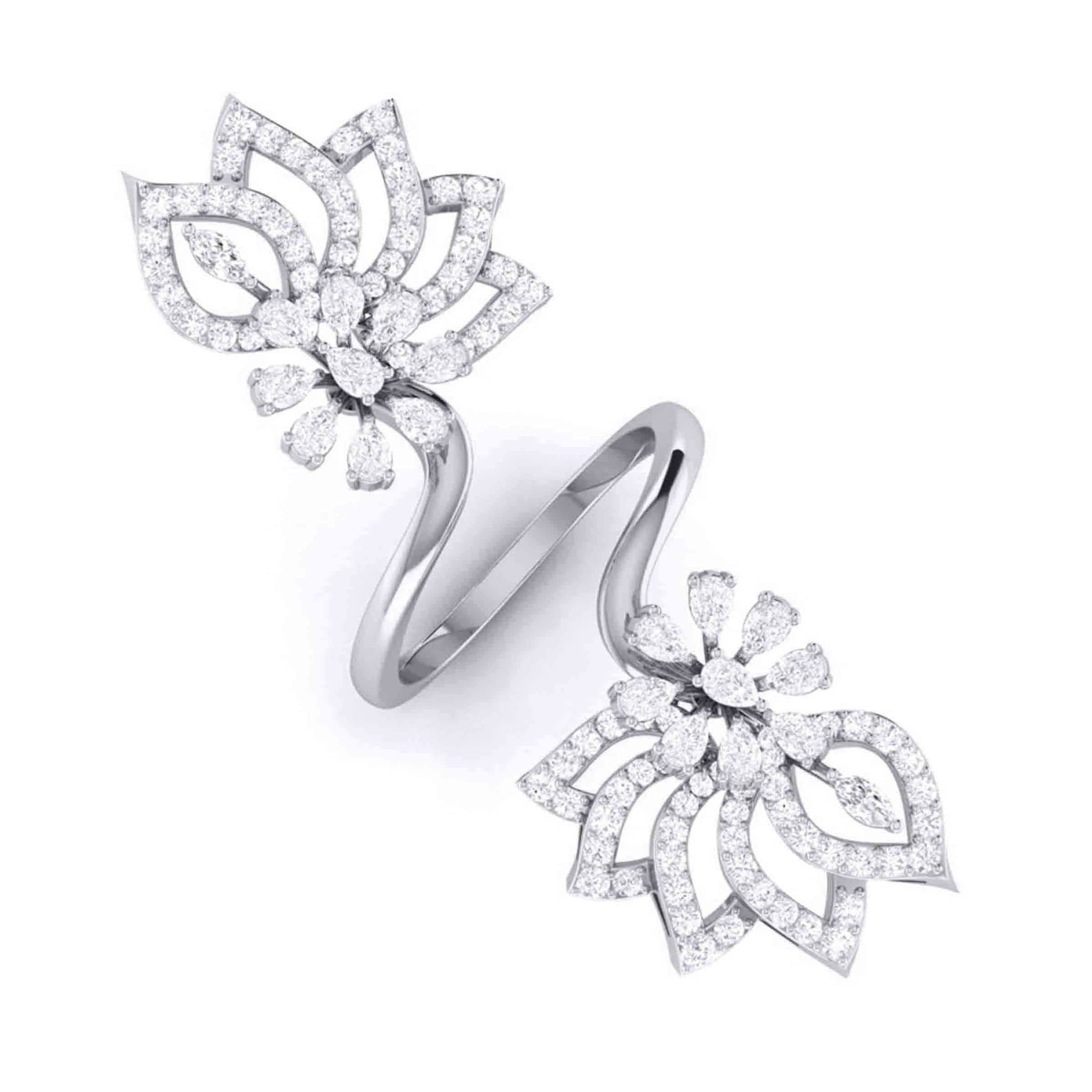 Designer Diamond Cocktail ring in Platinum for Women JL PT R-011