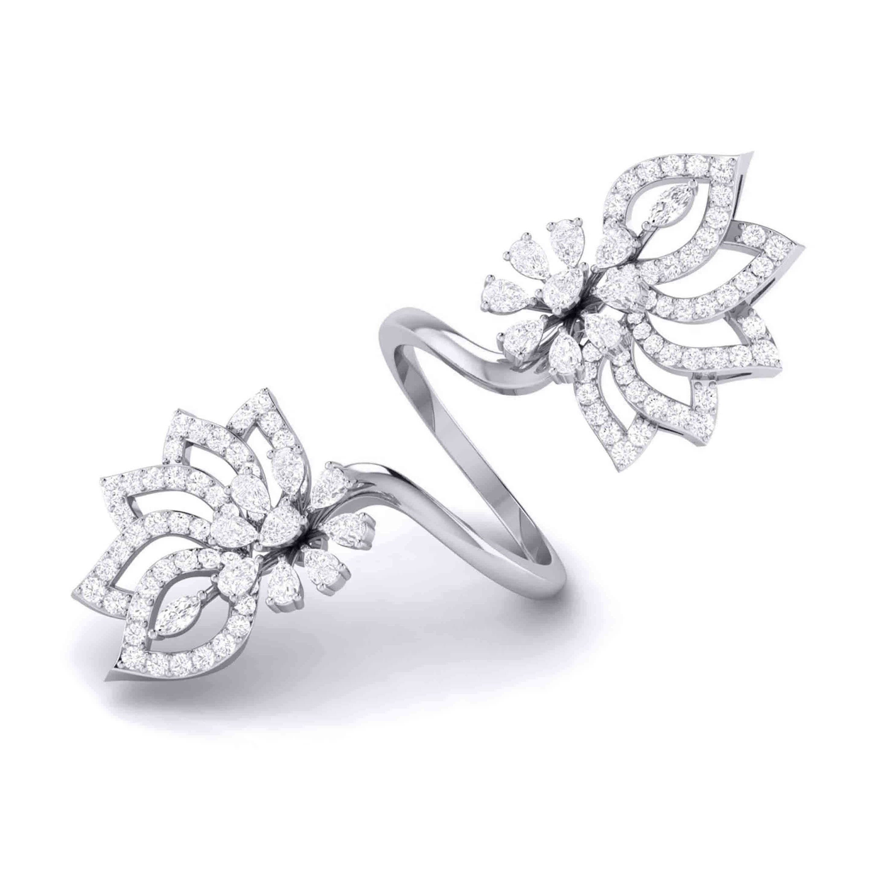 Designer Diamond Cocktail ring in Platinum for Women JL PT R-011