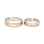 Load image into Gallery viewer, Designer Diamond Platinum Rose Gold Couple Rings JL PT 1131
