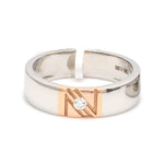 Load image into Gallery viewer, Designer Diamond Platinum Rose Gold Couple Rings JL PT 1133
